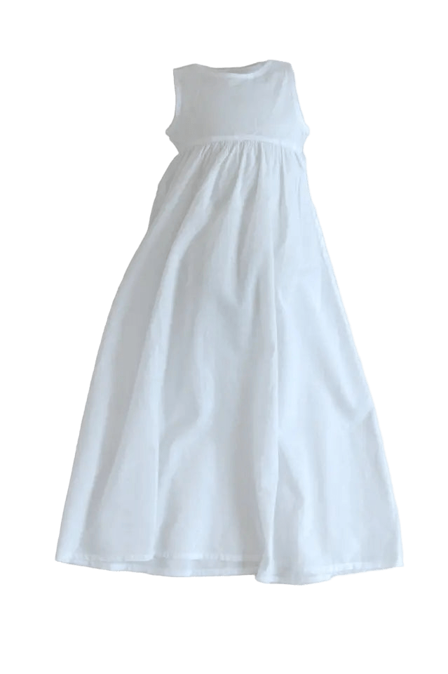 White Christening Slip