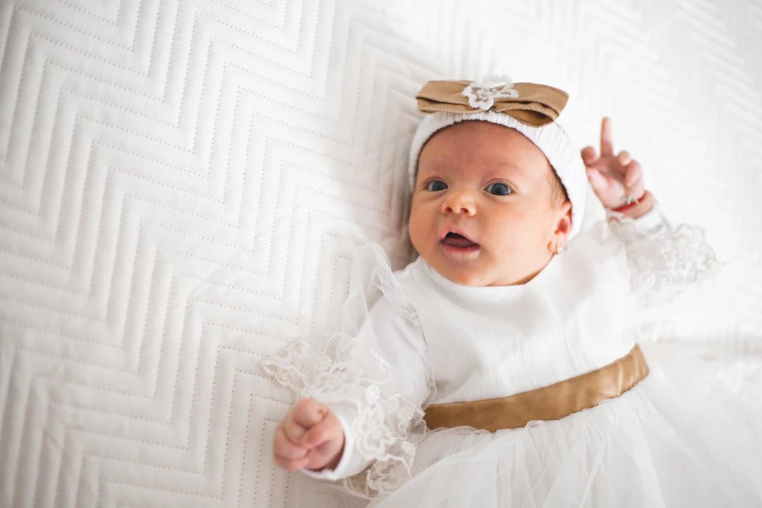 Beautiful Mixed Fabric Christening Gowns for Your Baby - Oli Prik Copenhagen