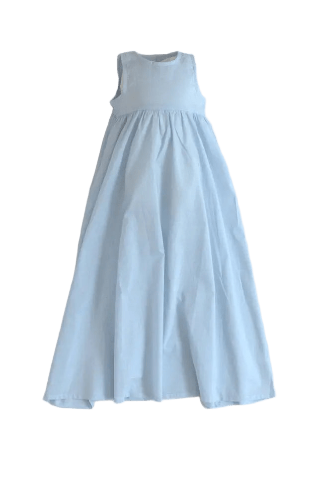 Light Blue Christening Slip | 100% Cotton