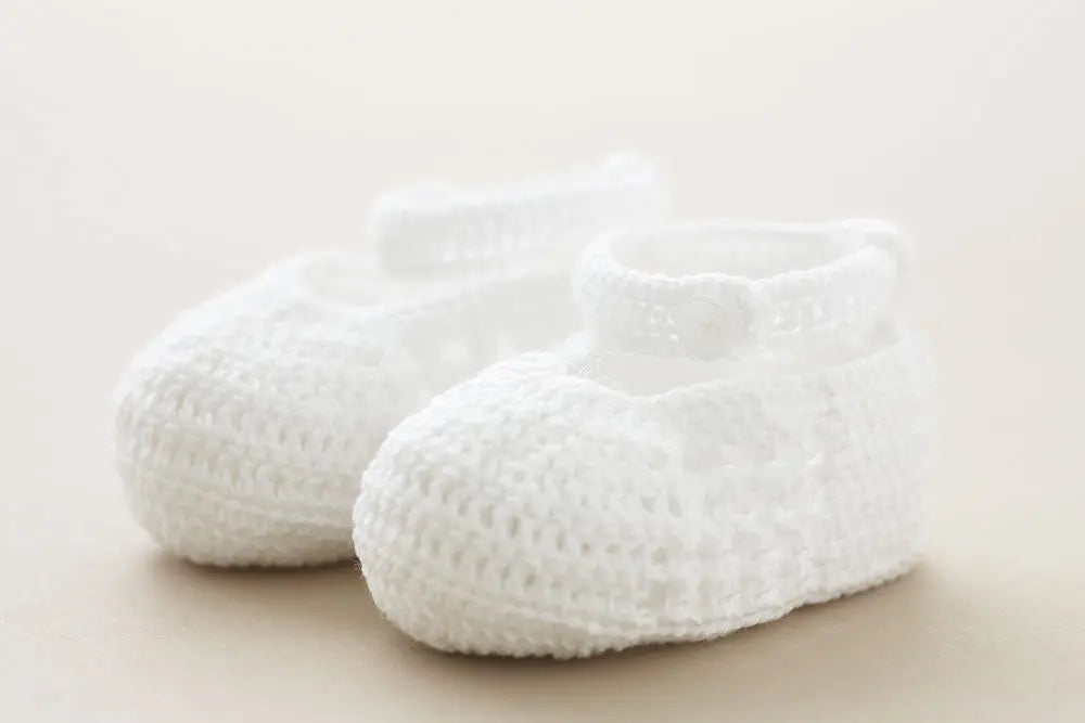 Christening Baby Booties 64W Oli Prik Copenhagen